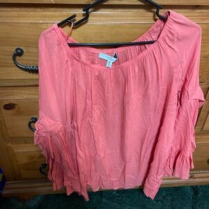 Coral colored top. Fever brand. Size medium